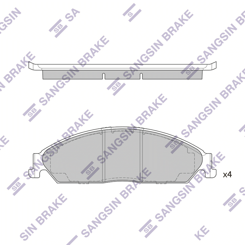 Передние тормозные колодки Sangsin SP1234