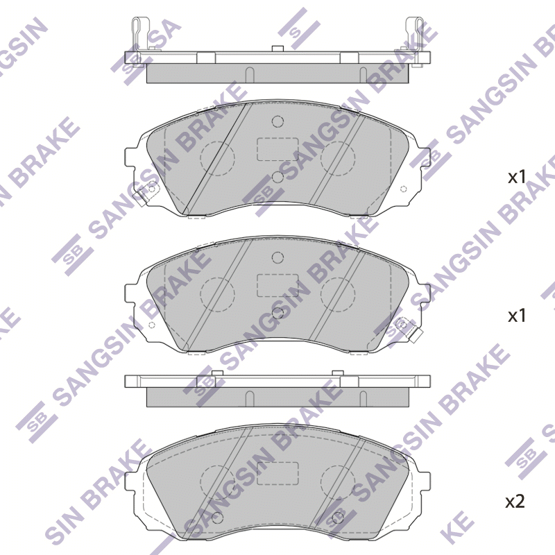 Передние тормозные колодки Sangsin SP1238