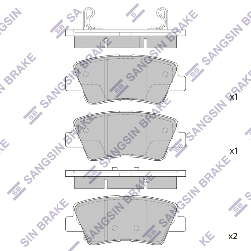 Задние тормозные колодки Sangsin SP1239
