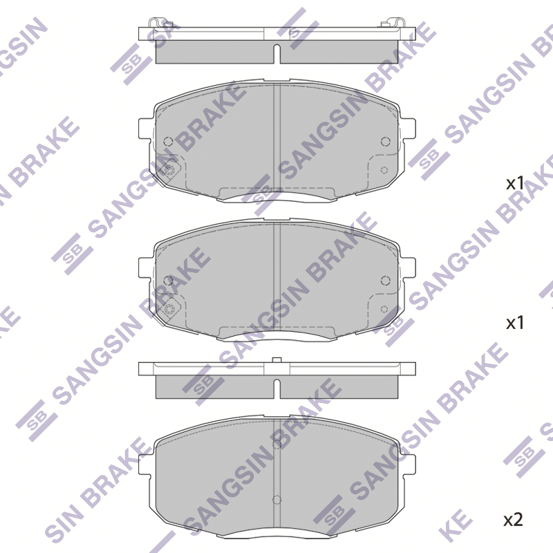 Передние тормозные колодки Sangsin SP1240