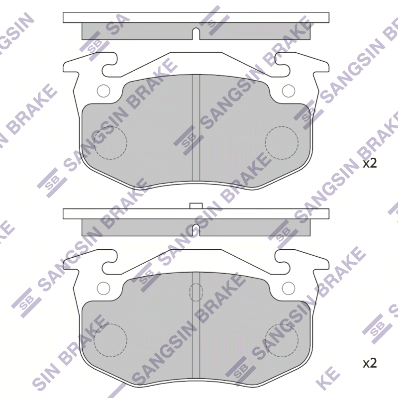 Задние тормозные колодки Sangsin SP1242