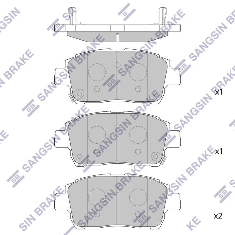 Передние тормозные колодки Sangsin SP1244