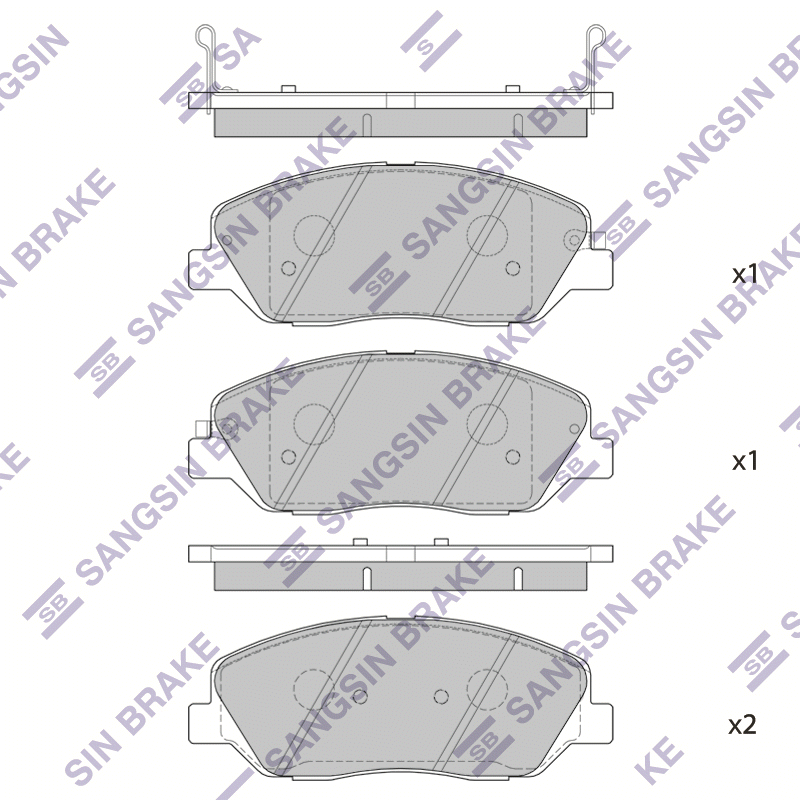 Передние тормозные колодки Sangsin SP1246