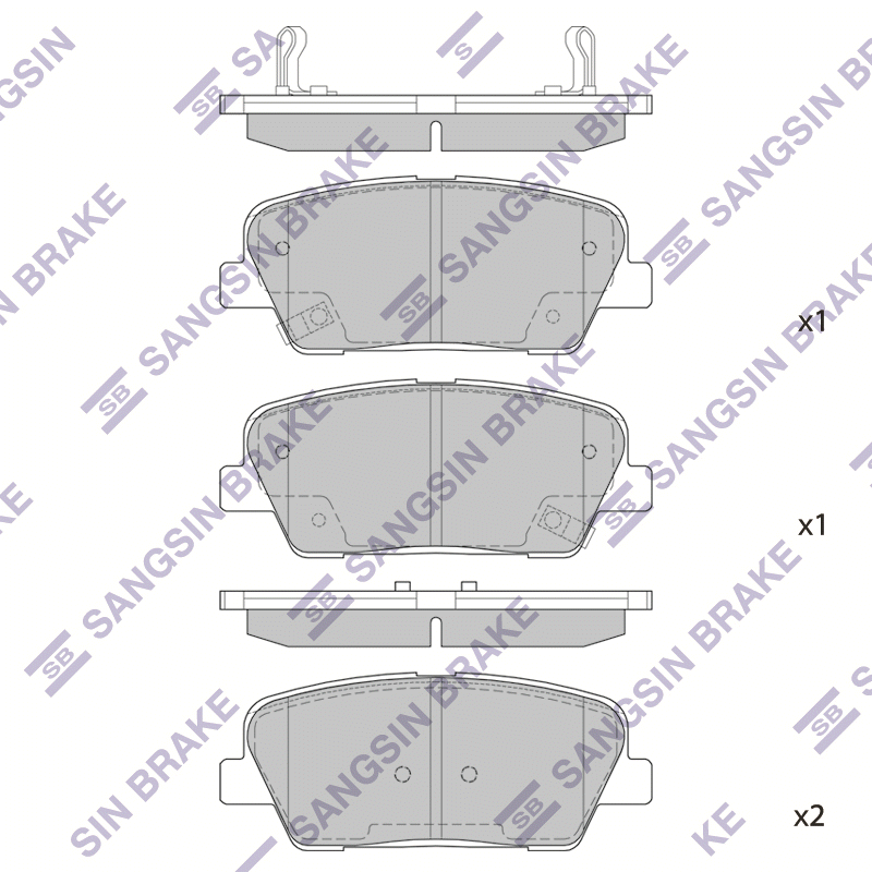 Задние тормозные колодки Sangsin SP1247