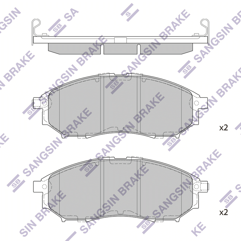 Передние тормозные колодки Sangsin SP1249
