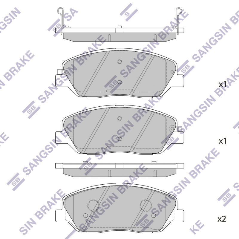 Передние тормозные колодки Sangsin SP1251