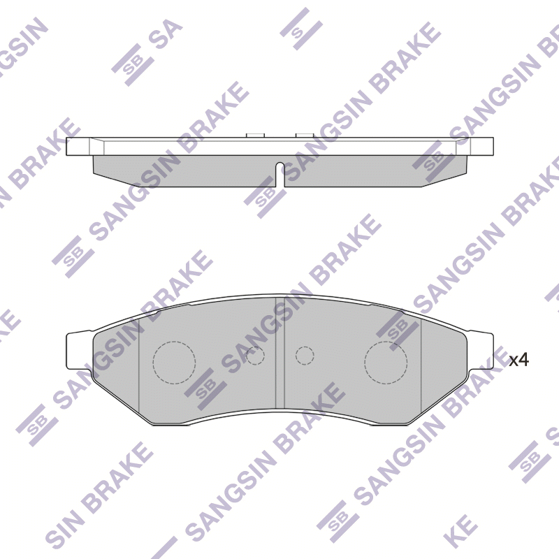 Задние тормозные колодки Sangsin SP1252