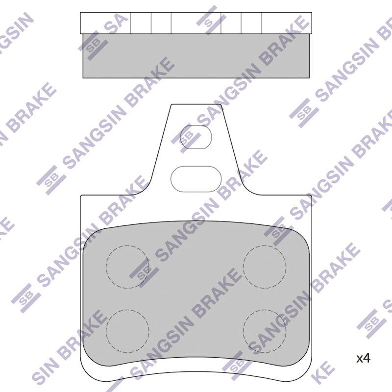 Задние тормозные колодки Sangsin SP1254