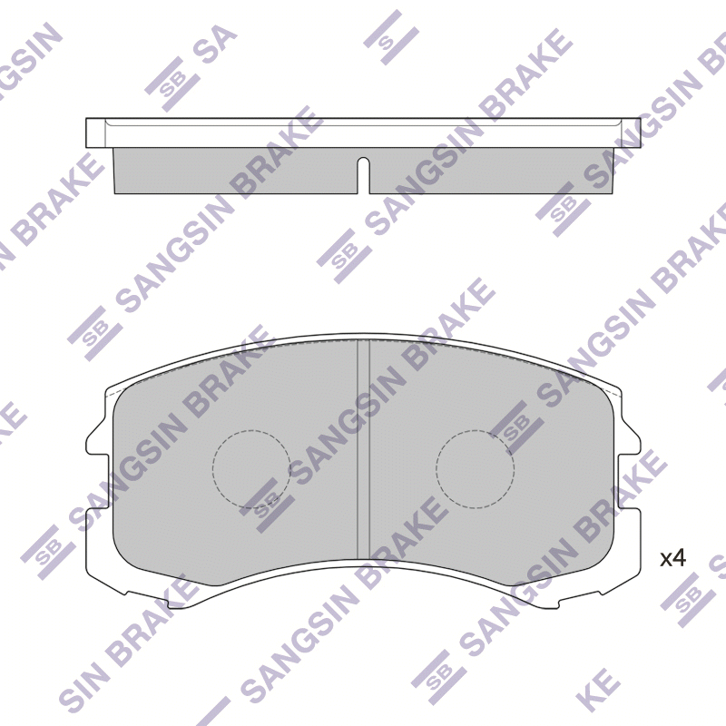 Передние тормозные колодки Sangsin SP1255