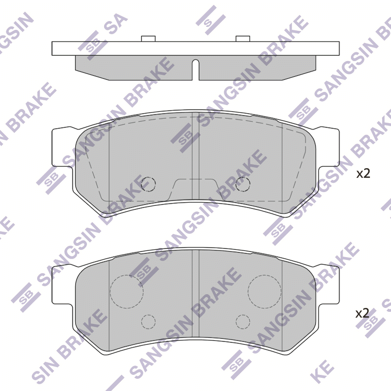 Задние тормозные колодки Sangsin SP1257