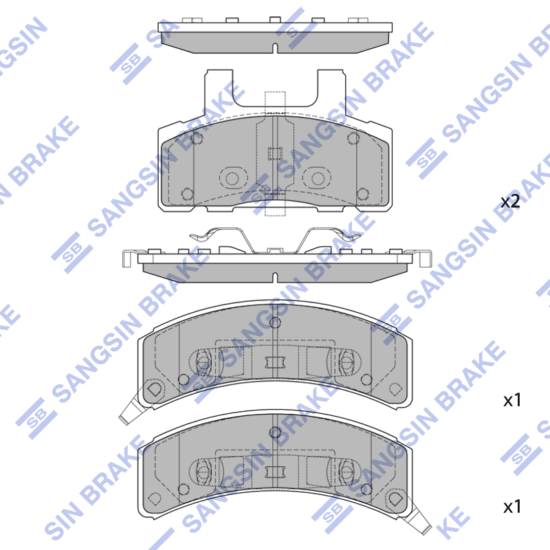 Передние тормозные колодки Sangsin SP1261