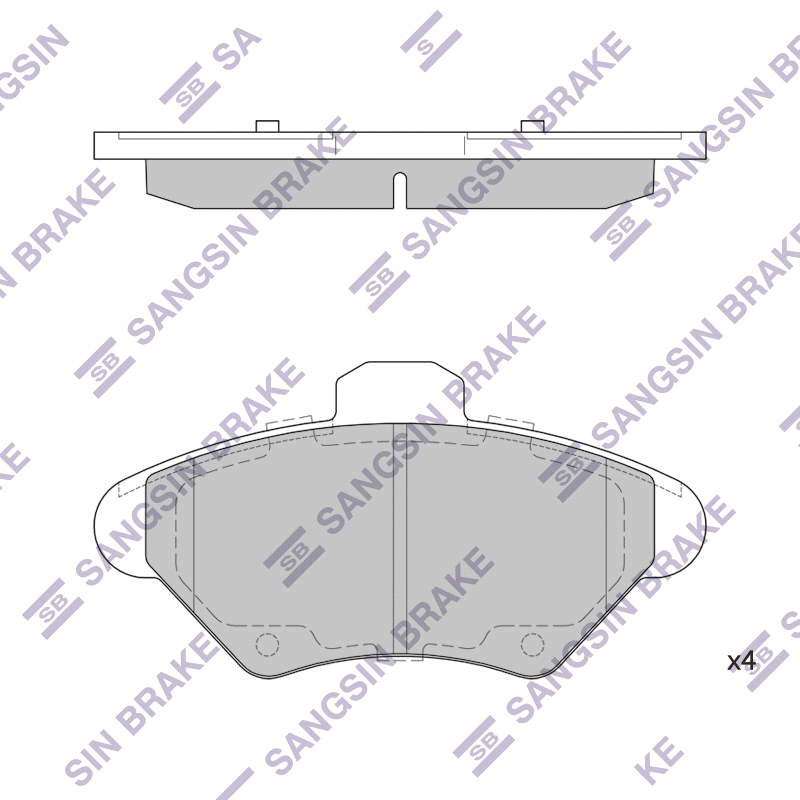 Передние тормозные колодки Sangsin SP1262