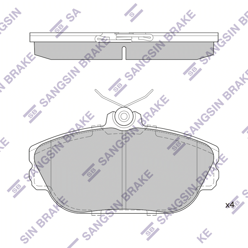 Передние тормозные колодки Sangsin SP1263
