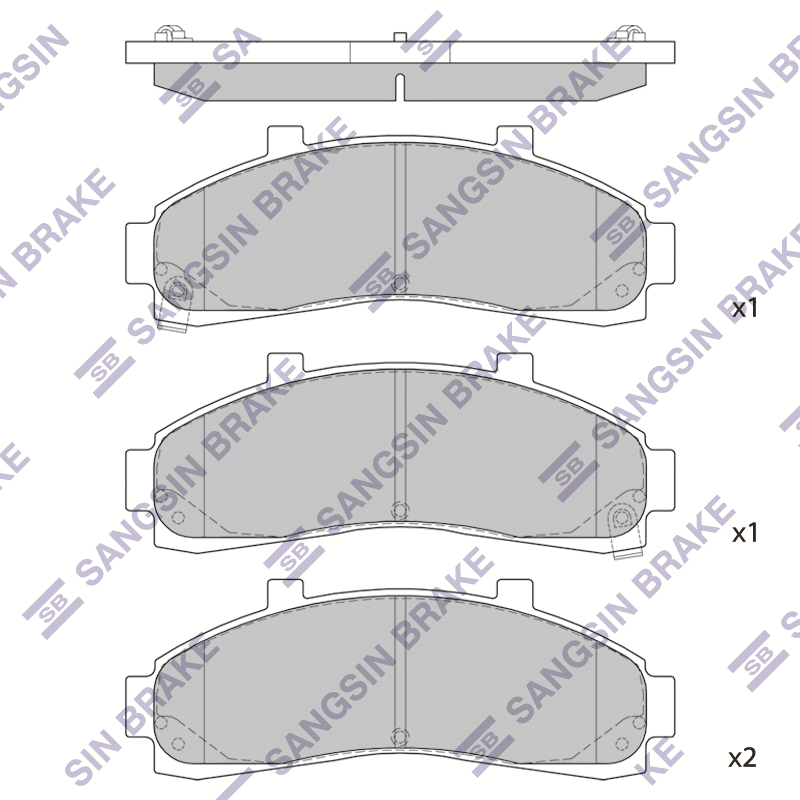 Передние тормозные колодки Sangsin SP1264