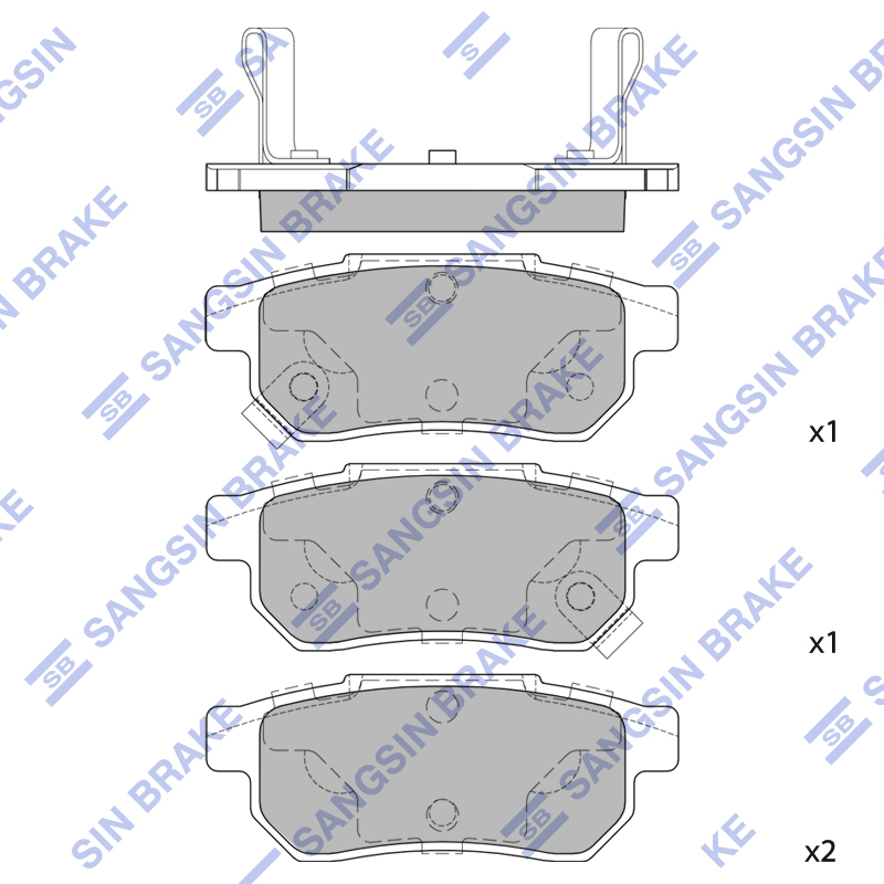 Задние тормозные колодки Sangsin SP1265