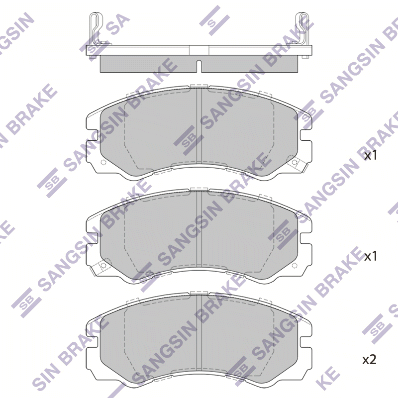 Передние тормозные колодки Sangsin SP1267
