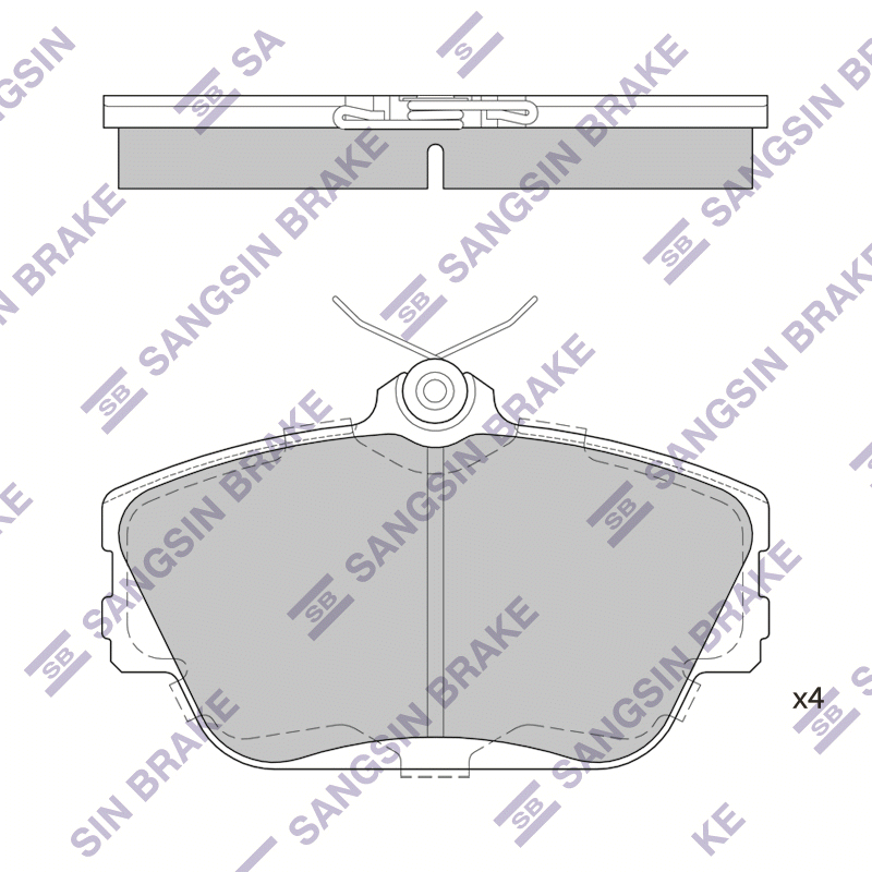 Передние тормозные колодки Sangsin SP1268