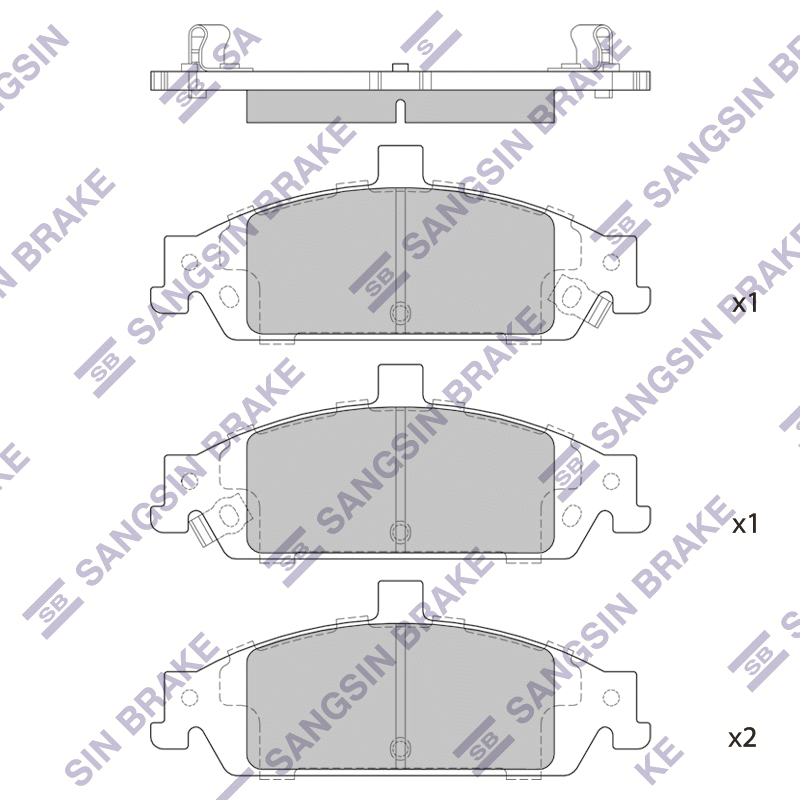 Передние тормозные колодки Sangsin SP1269