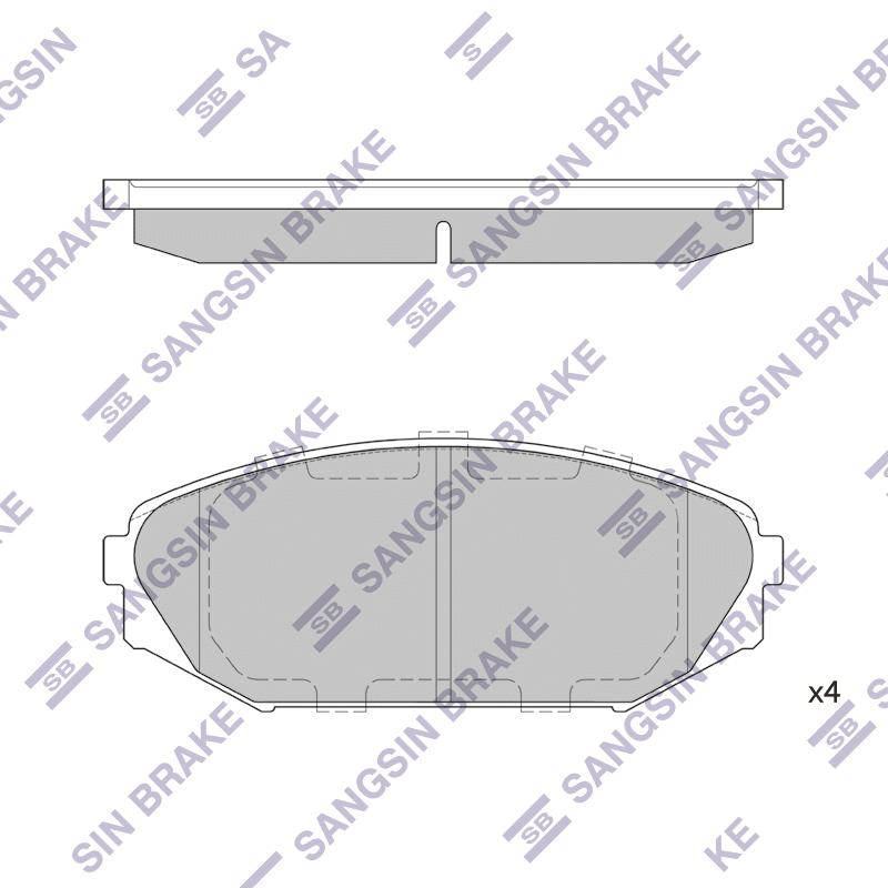 Передние/задние тормозные колодки Sangsin SP1271