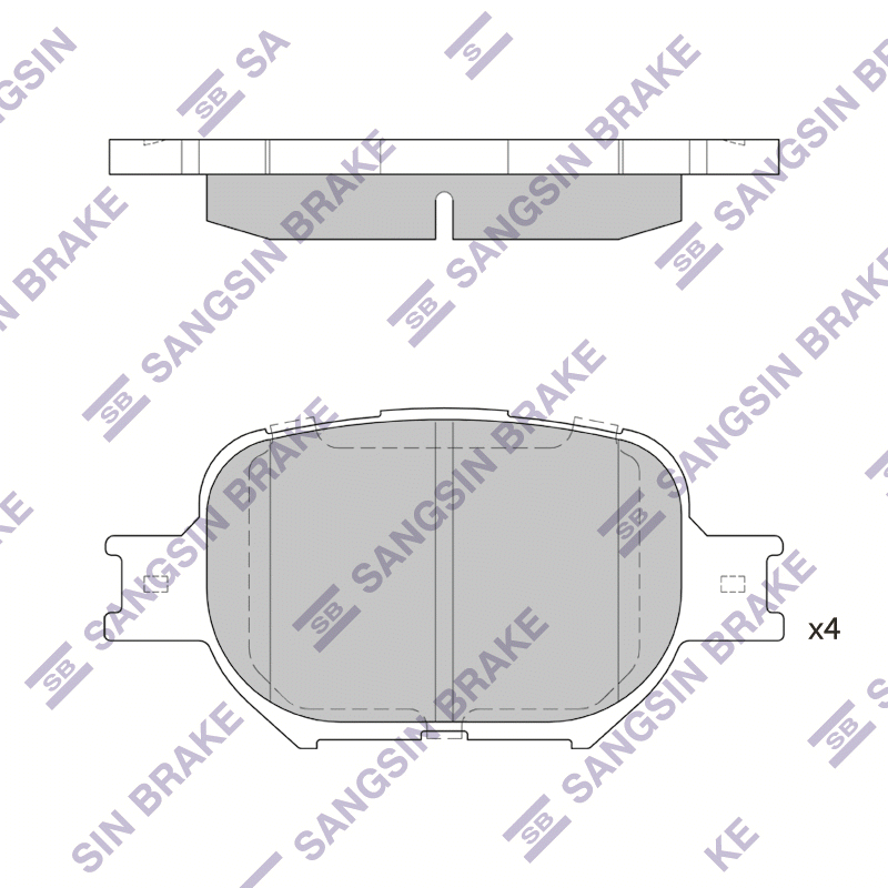 Передние тормозные колодки Sangsin SP1272