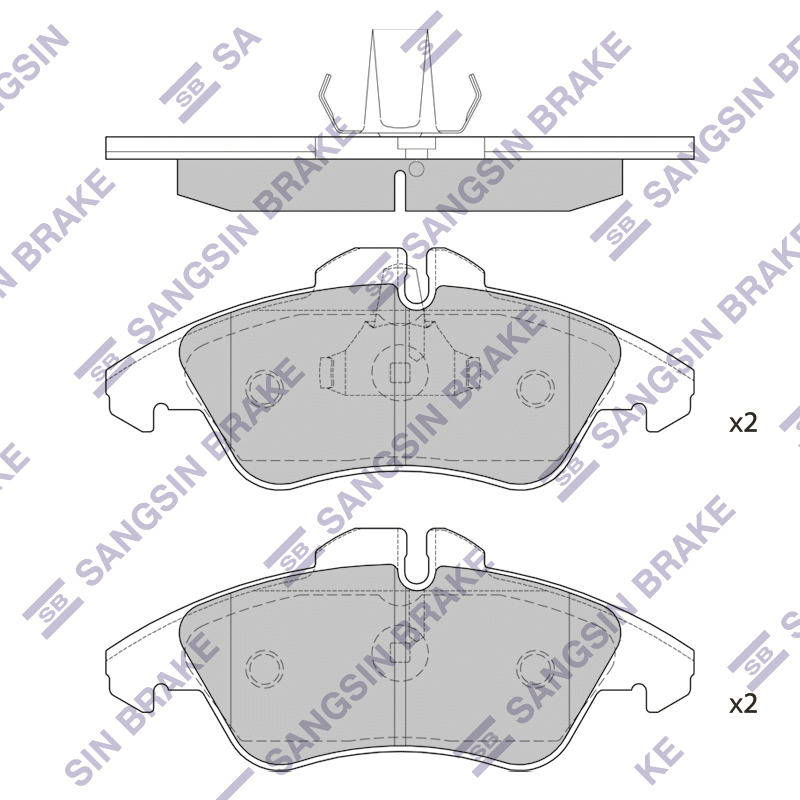 Передние тормозные колодки Sangsin SP1273A