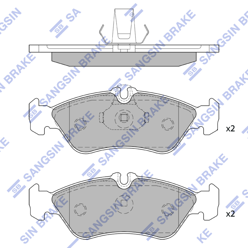 Задние тормозные колодки Sangsin SP1274A
