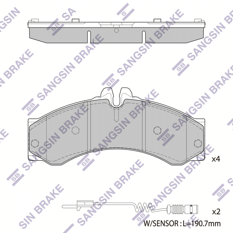 Передние тормозные колодки Sangsin SP1277