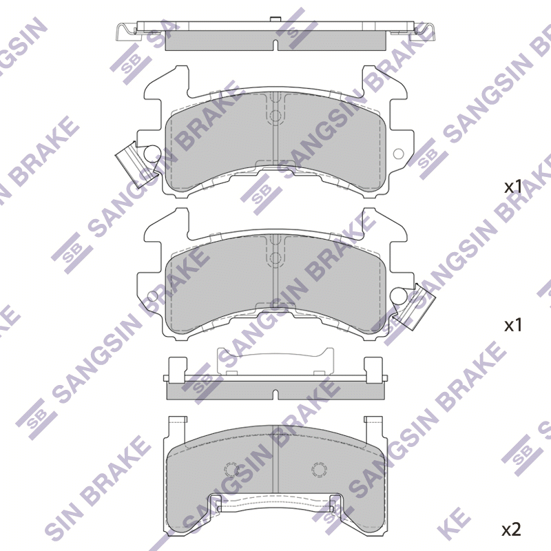 Передние тормозные колодки Sangsin SP1279