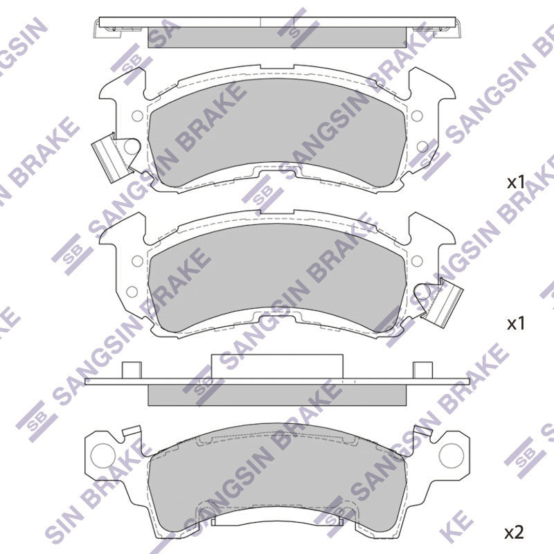 Передние тормозные колодки Sangsin SP1280