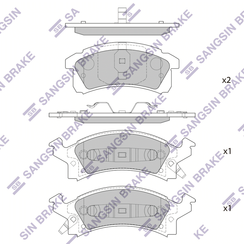 Передние тормозные колодки Sangsin SP1281