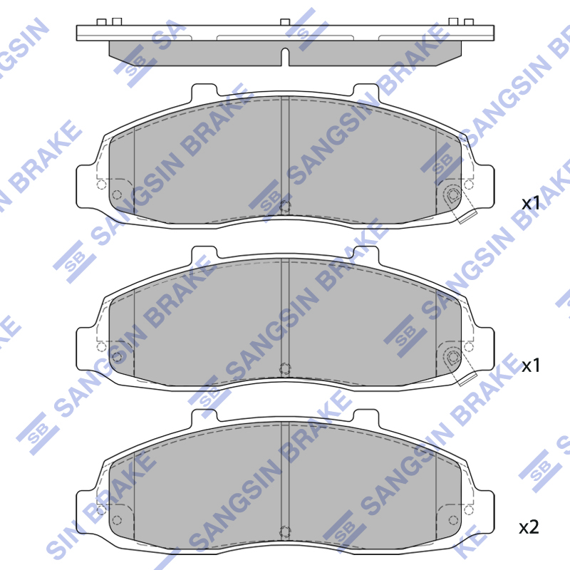Передние тормозные колодки Sangsin SP1282