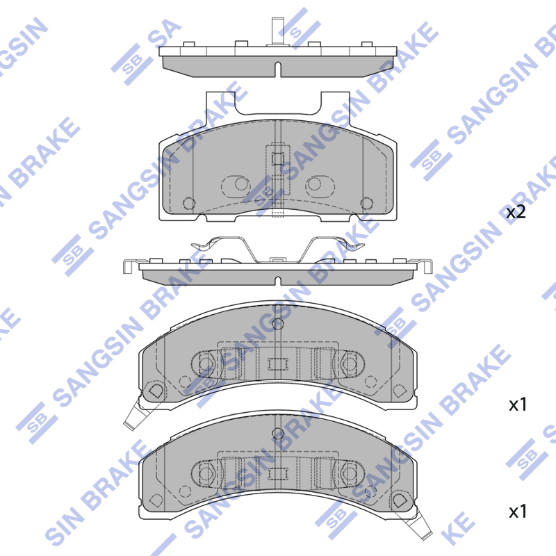 Передние тормозные колодки Sangsin SP1283