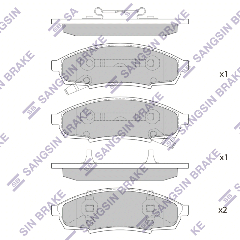 Передние тормозные колодки Sangsin SP1284