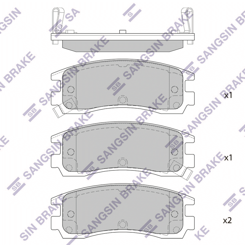 Задние тормозные колодки Sangsin SP1285