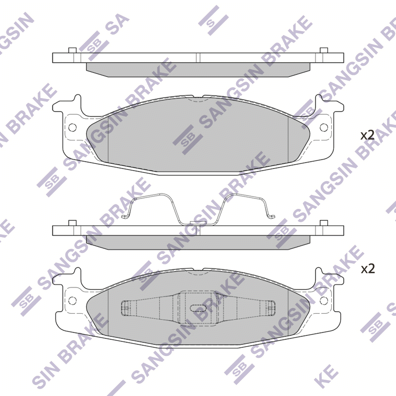 Передние тормозные колодки Sangsin SP1290