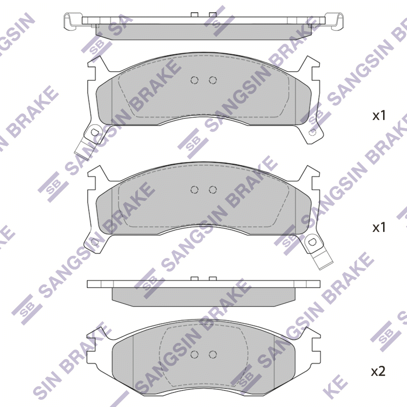 Передние тормозные колодки Sangsin SP1293