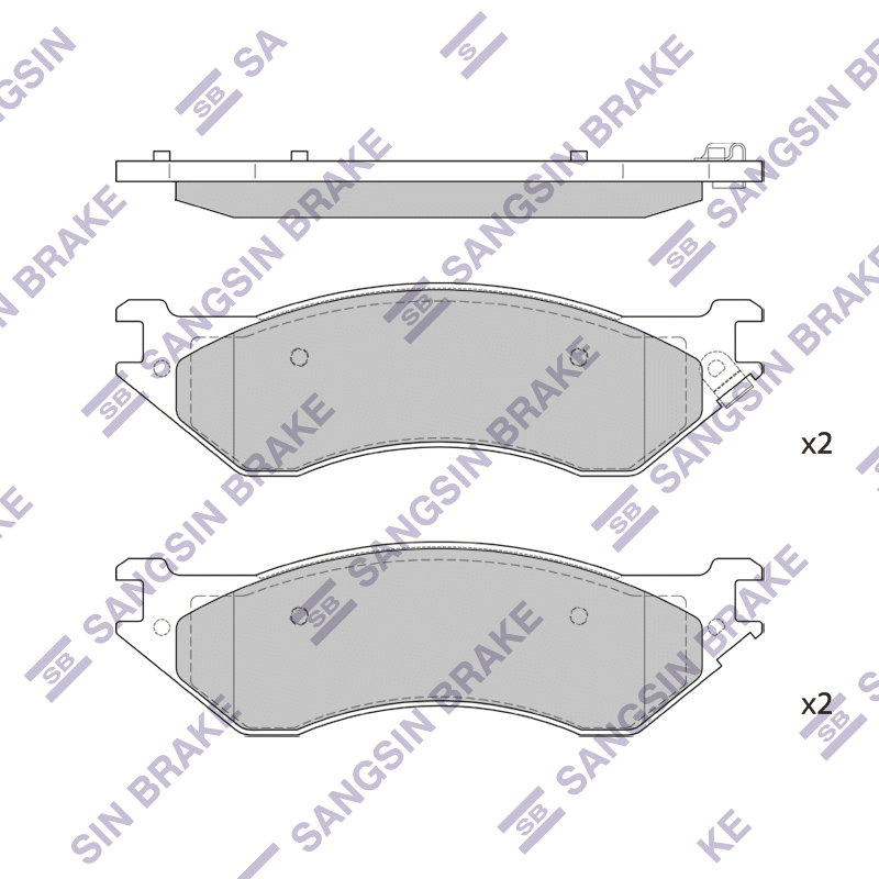 Передние тормозные колодки Sangsin SP1294