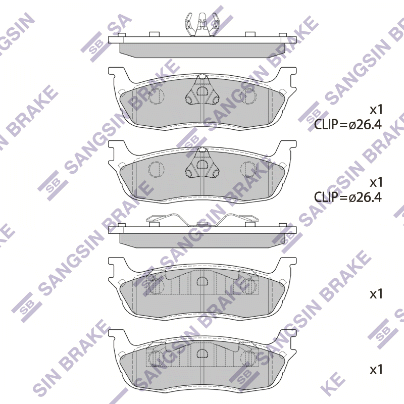 Передние тормозные колодки Sangsin SP1295