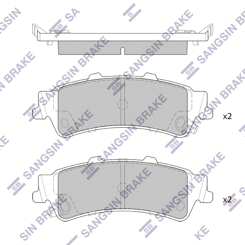 Передние тормозные колодки Sangsin SP1299