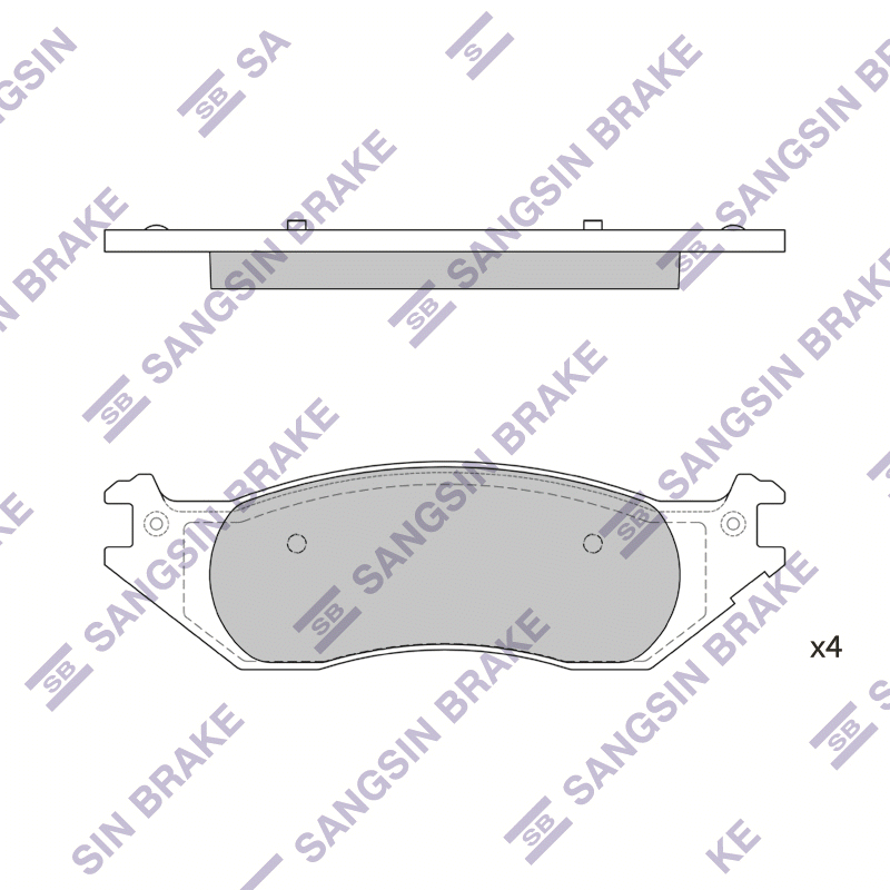 Передние тормозные колодки Sangsin SP1300