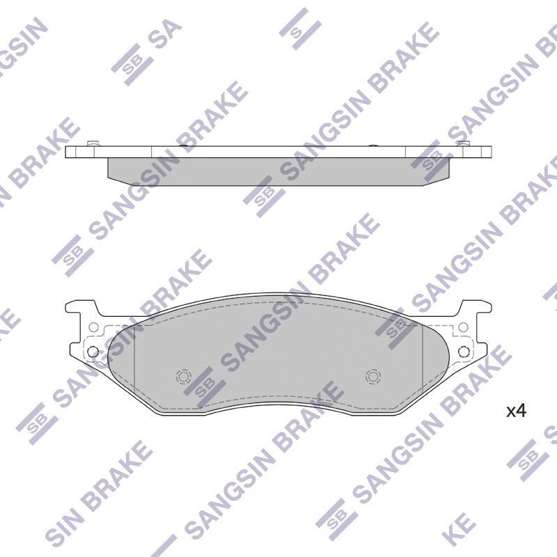 Передние/задние тормозные колодки Sangsin SP1302