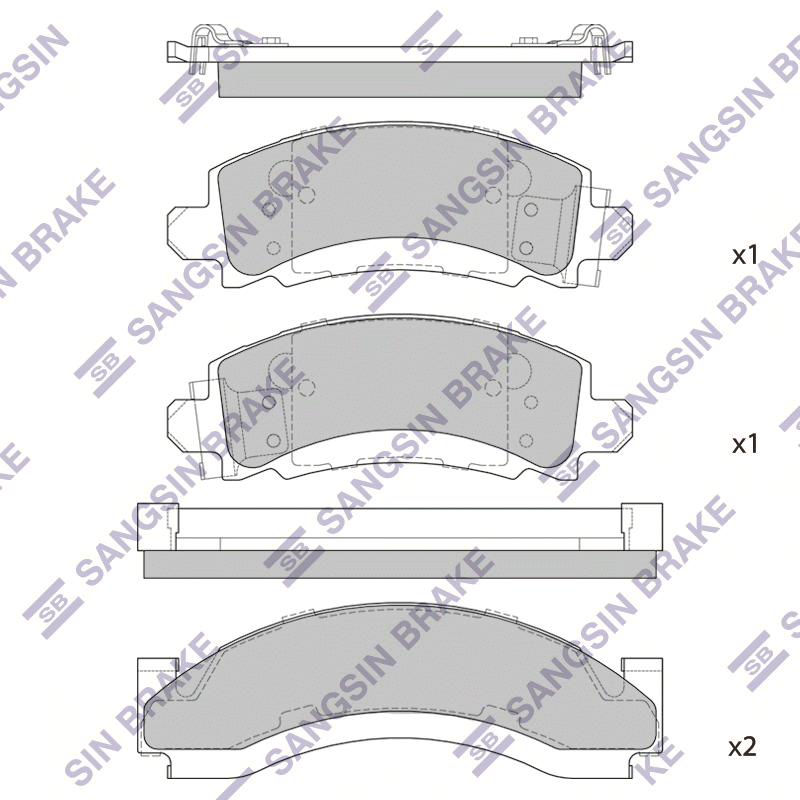 Передние тормозные колодки Sangsin SP1306