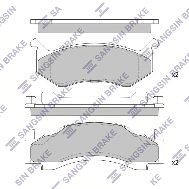 Передние тормозные колодки Sangsin SP1307