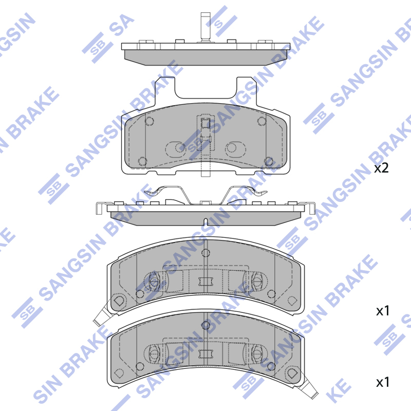 Передние тормозные колодки Sangsin SP1308