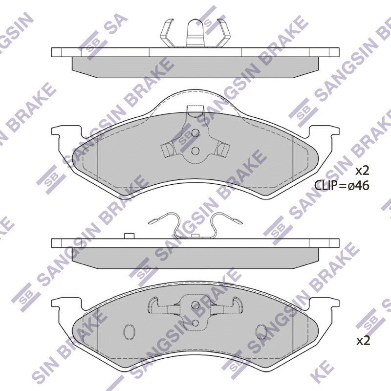 Передние тормозные колодки Sangsin SP1310