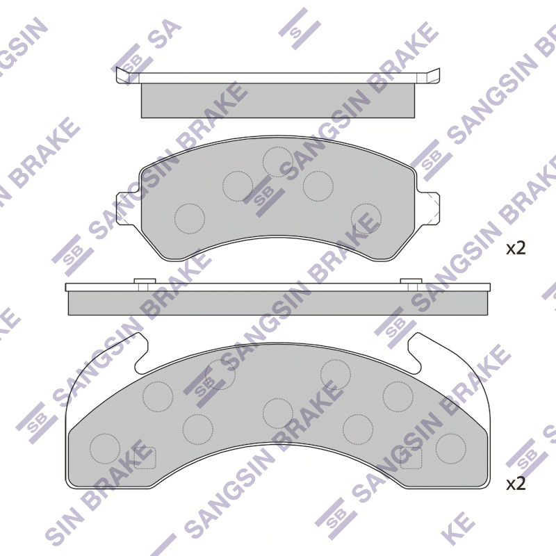 Передние тормозные колодки Sangsin SP1316