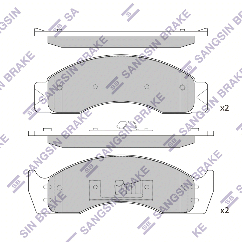 Передние тормозные колодки Sangsin SP1317
