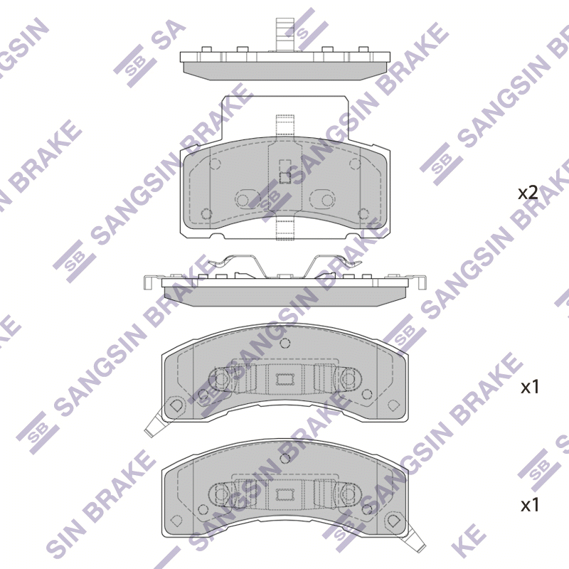 Передние тормозные колодки Sangsin SP1318