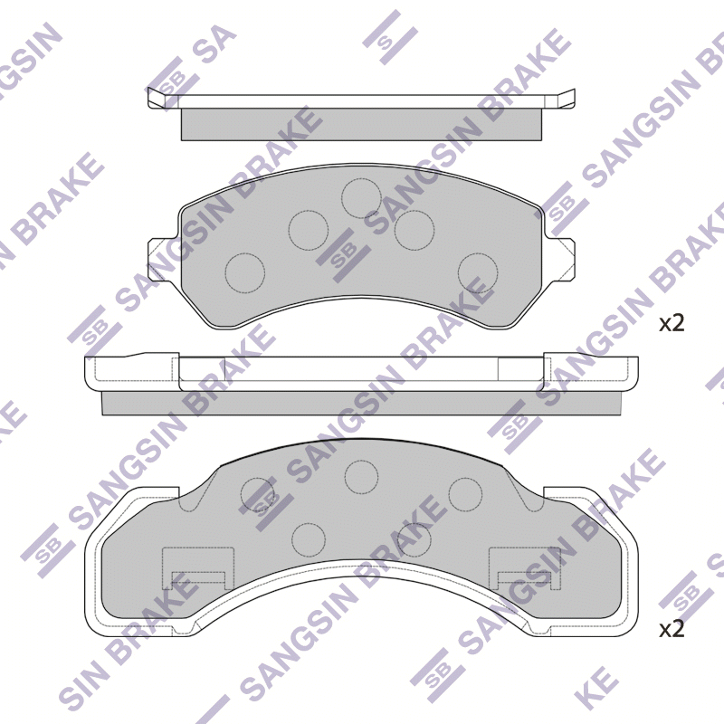 Передние тормозные колодки Sangsin SP1327