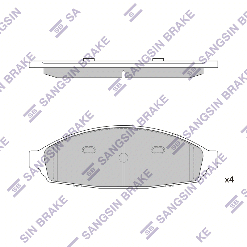 Передние тормозные колодки Sangsin SP1334